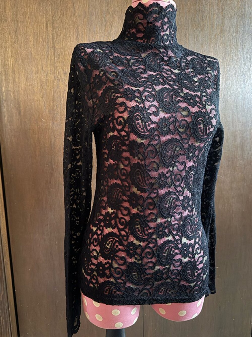 NWOT Lace High Collar Layering Shirt